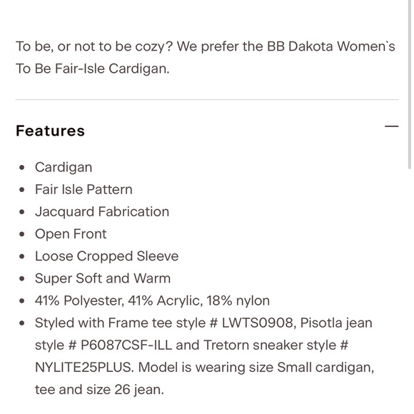 NWT Anthropologie BB Dakota Women’s To Be Fair Isle Cardigan Size M - Picture 10 of 10